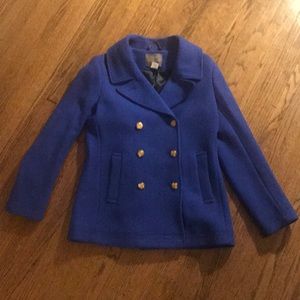 JCrew Stadium Cloth Peacoat